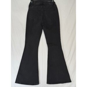Arizona Size 0  25x 30 Juniors Womens‎ High Rise Curvy Fit Flare Leg Black Jean